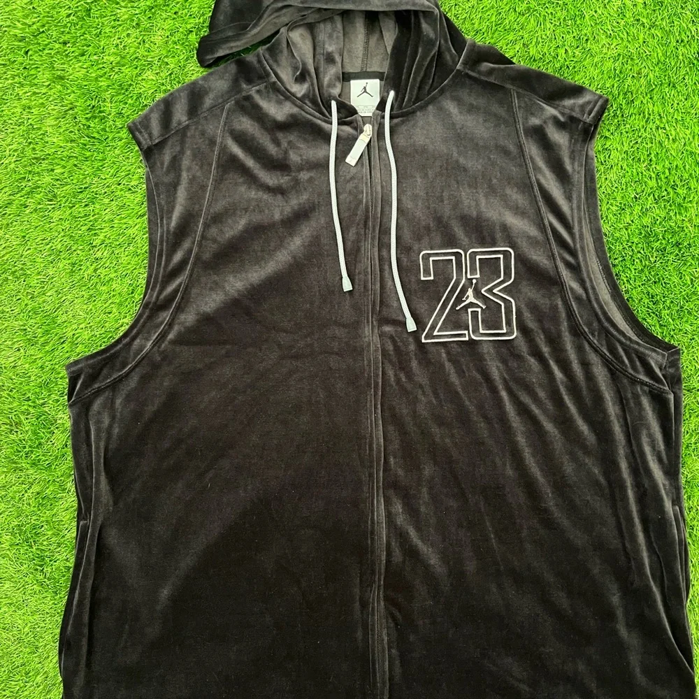 Vintage Black Velour Jordan Tracksuit or Workout Set - Picture 2 of 7